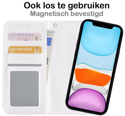 iPhone Xs Max Hoesje Bookcase Cover Uitneembaar - Wit