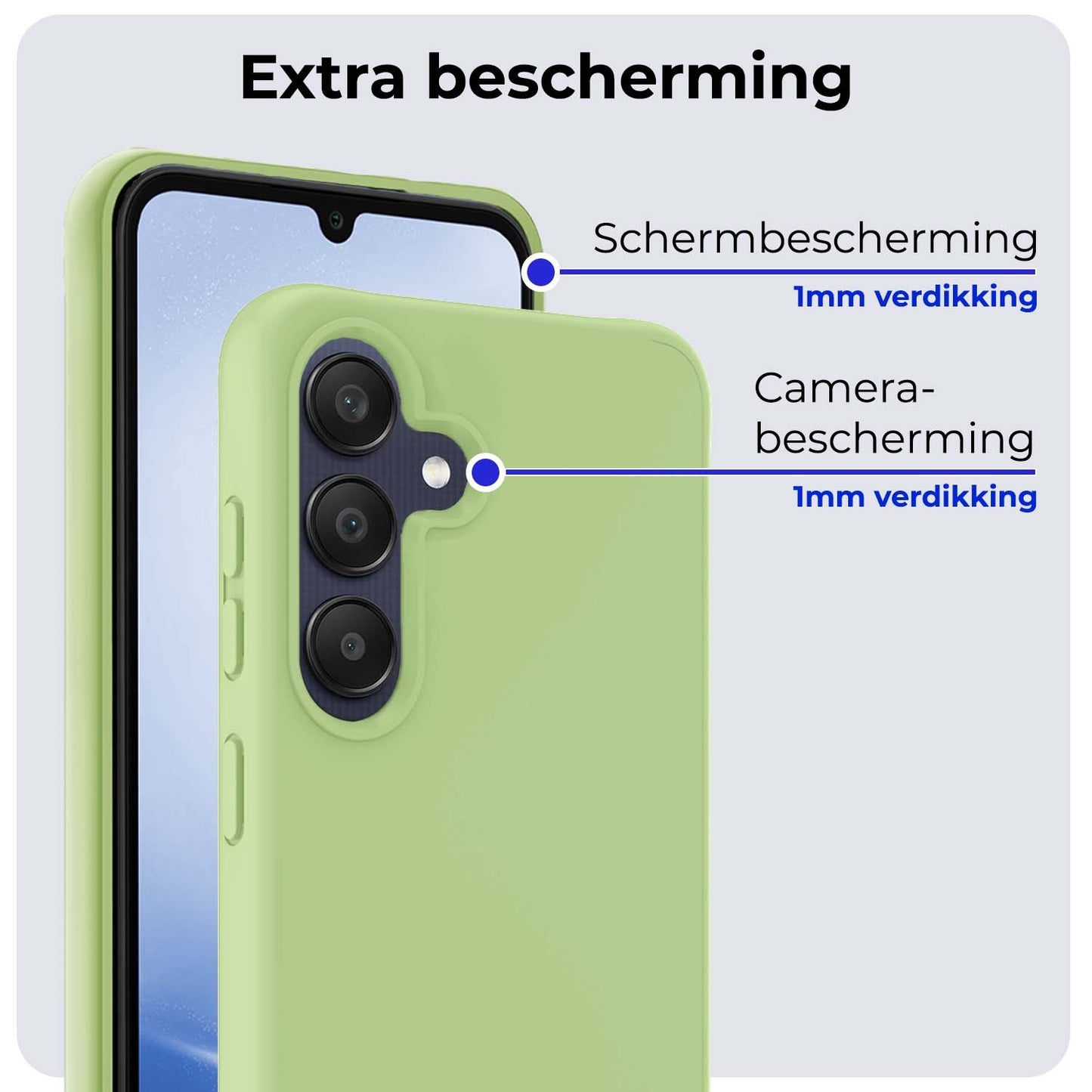 Samsung A25 Hoesje Siliconen - Groen