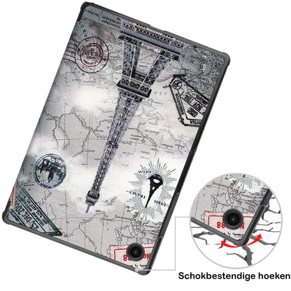 Samsung Galaxy Tab A8 Trifold Bookcase Hoes - Eiffeltoren