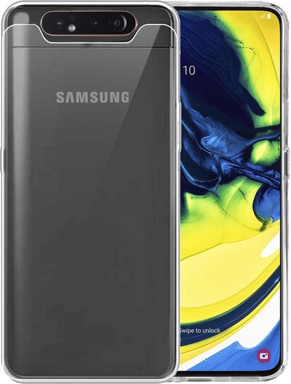 Samsung A80 Hoesje Siliconen Backcover Lichtgewicht - Transparant