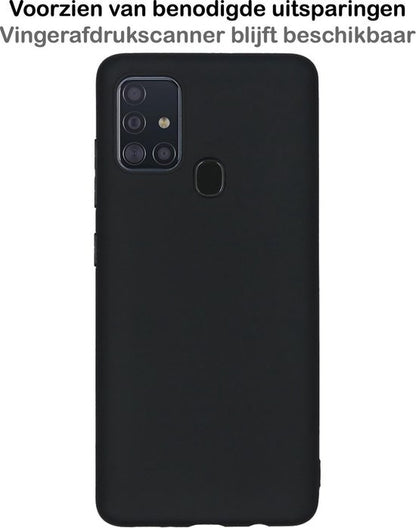 Samsung A21s Hoesje Siliconen Backcover Lichtgewicht - Zwart