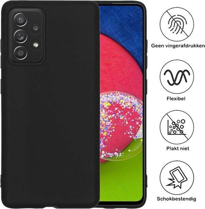 Samsung A52s Hoesje Siliconen Backcover Lichtgewicht - Zwart
