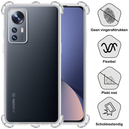 Xiaomi 12 Hoesje Shockproof Backcover Siliconen - Transparant