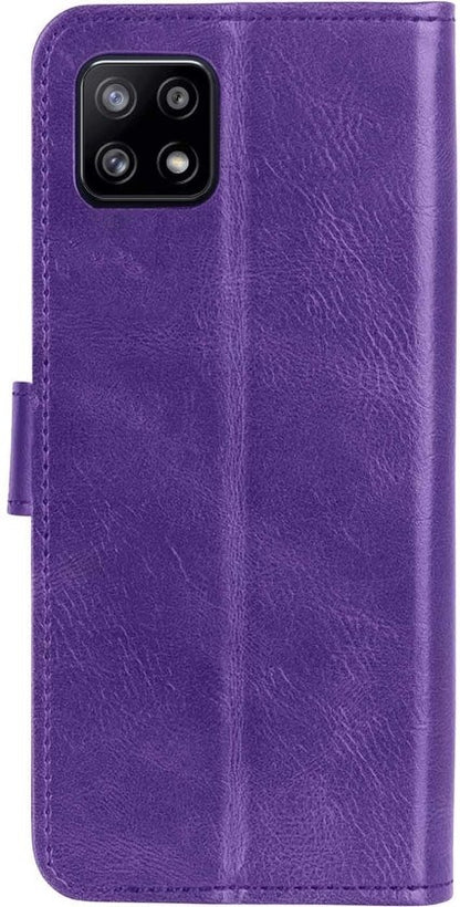 Samsung A22 4G Hoesje Bookcase Cover met Kaarthouder - Paars