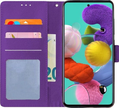 Samsung A51 Hoesje Book Case Kunstleer - Paars