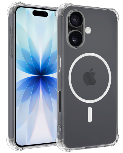 iPhone 17 Hoesje Geschikt voor Magsafe Backcover Shockproof - Transparant