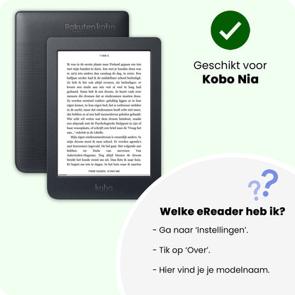 Kobo Nia Trifold Bookcase Hoes - Grijs