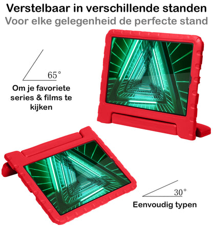 Lenovo Tab M10 FHD Plus 2nd Gen Kinderhoes Shockabsorberend Foam - Rood