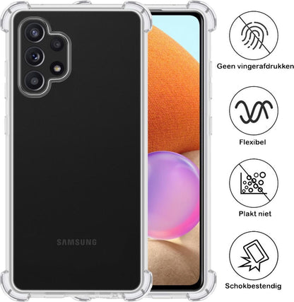 Samsung A32 5G Hoesje Shockproof Backcover Siliconen - Transparant