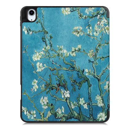 iPad Air 2022 Trifold Bookcase Hoes met Penhouder voor Apple Pen - Bloesem