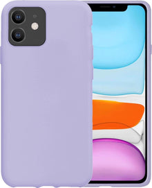 iPhone 11 Hoesje Siliconen Backcover Lichtgewicht - Lila