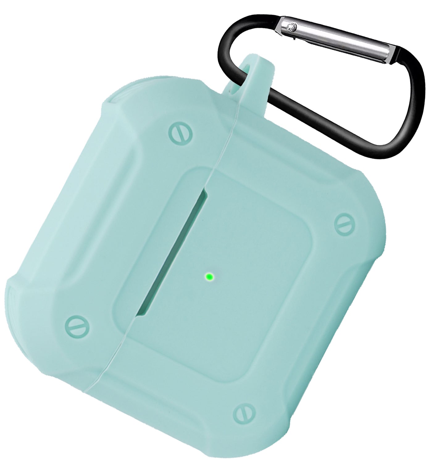 AirPods 3 Hoesje Shock Proof Case Siliconen met Clip - Mint