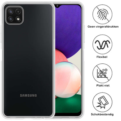 Samsung M22 Hoesje Siliconen Backcover Lichtgewicht - Transparant