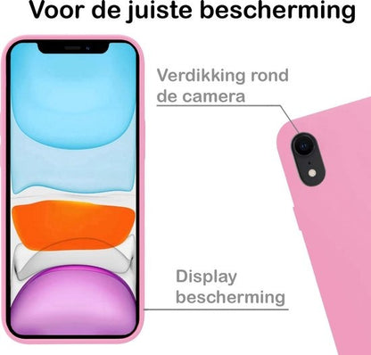 iPhone XR Hoesje Siliconen - Lichtroze