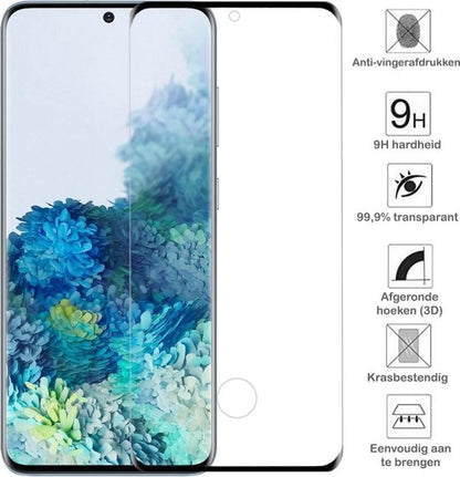 Samsung S20 Plus Screenprotector Full Cover Tempered Glass