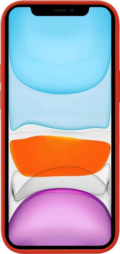 iPhone Xs Hoesje Siliconen Backcover Lichtgewicht - Rood