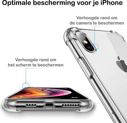 iPhone X Hoesje Shockproof Backcover Siliconen - Transparant