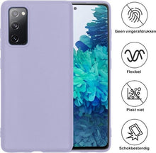 Samsung S20 FE Hoesje Siliconen Backcover Lichtgewicht - Lila