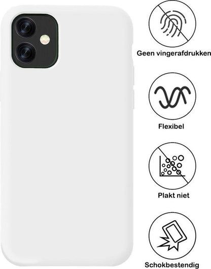 iPhone 11 Hoesje Siliconen Backcover Lichtgewicht - Wit