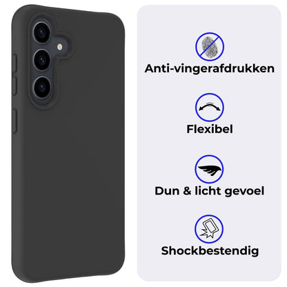 Samsung S24 Hoesje Siliconen - Zwart