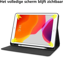 iPad 10.2 2019 Trifold Bookcase Luxe Hoes - Donkerblauw