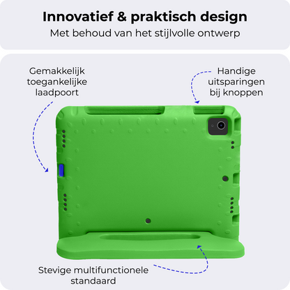 iPad Air 2024 / 2025 (11 inch) Kinderhoes Shockabsorberend Foam - Groen
