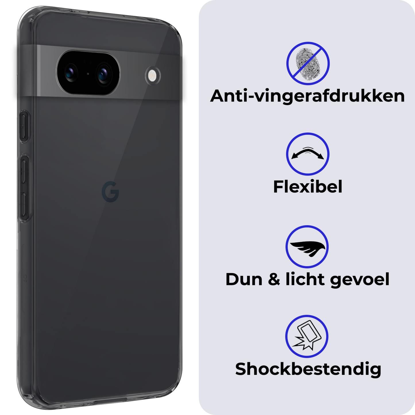 Google Pixel 8a Hoesje Siliconen - Transparant