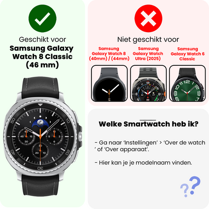 Samsung Watch 8 Classic (46 mm) Screenprotector Gehard Glas - Anti-kras