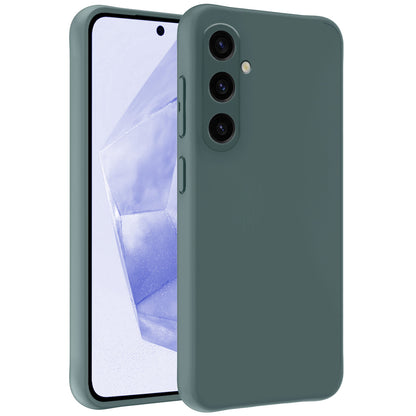 Samsung A35 Hoesje Siliconen Backcover Lichtgewicht - Donkergroen