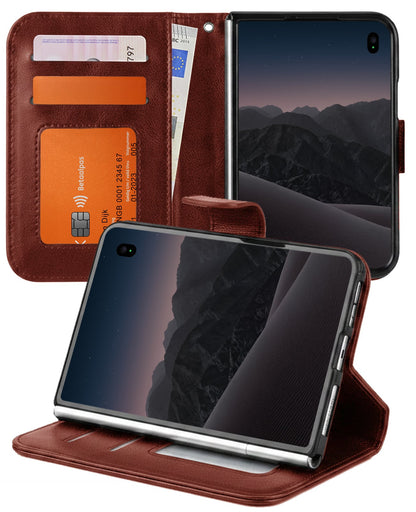 iPhone Duo Hoesje Bookcase Cover met Kaarthouder - Bruin