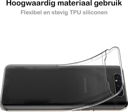 Samsung A80 Hoesje Siliconen Backcover Lichtgewicht - Transparant
