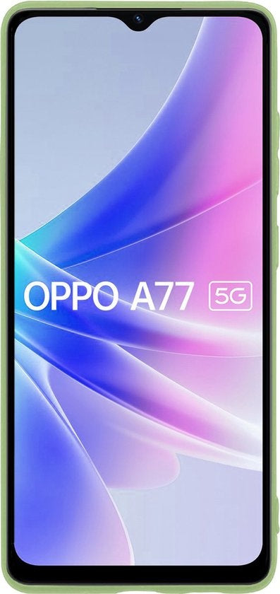 OPPO A77 Hoesje Siliconen - Groen