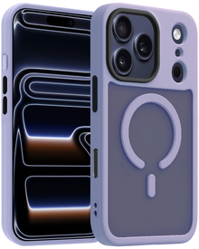 iPhone 17 Pro Max Hoesje Geschikt voor Magsafe Backcover Shockproof - Lila