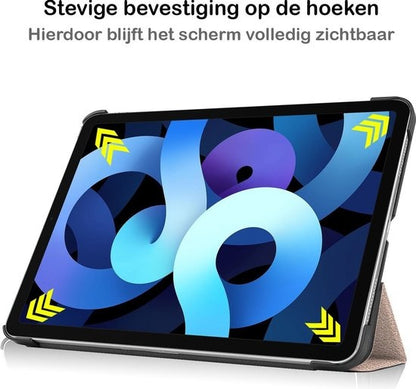 iPad Air 2020 Trifold Bookcase Hoes - Goud