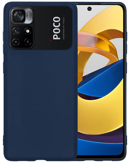 Xiaomi Poco M4 Pro 5G Hoesje Siliconen - Donkerblauw