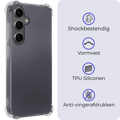 Samsung A55 Hoesje Shockproof Backcover Siliconen - Transparant