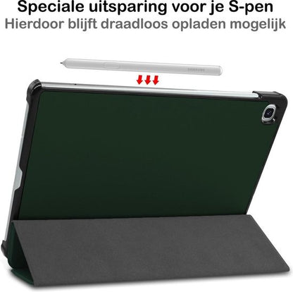 Samsung Galaxy Tab S6 Lite Hoesje Book Case - Donkergroen