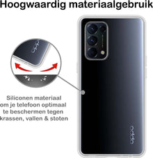 OPPO Find X3 Lite Hoesje Siliconen Backcover Lichtgewicht - Transparant