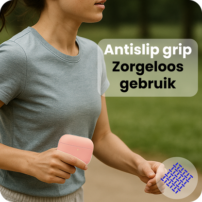 AirPods Pro 3 Hoesje Siliconen Krasbestendig - Lichtroze