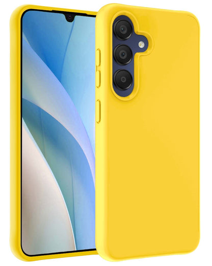 Samsung A15 Hoesje Siliconen Backcover Lichtgewicht - Geel