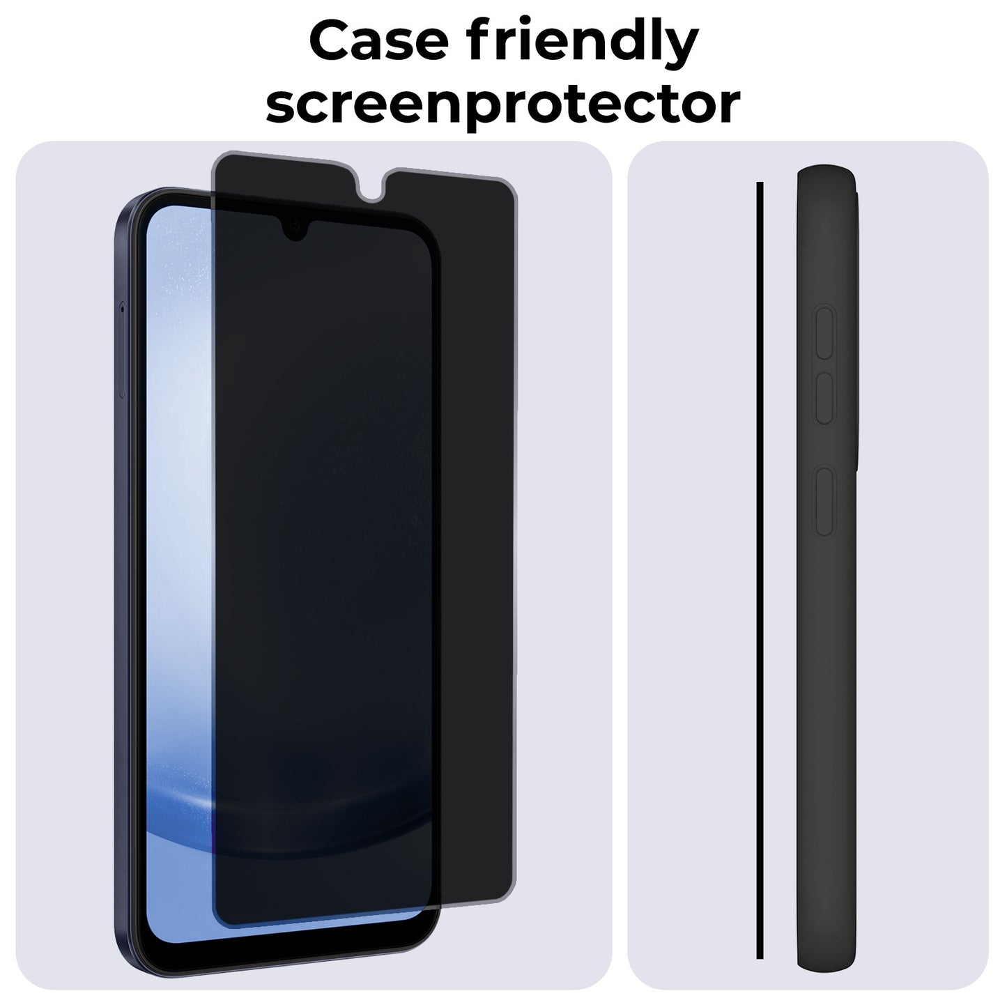 Samsung A25 Screenprotector Privacy Tempered Glass