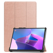 Lenovo Tab P11 Pro Trifold Bookcase Hoes met Penhouder Lenovo Pen - Rosé goud