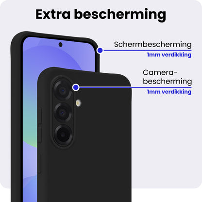 Samsung A36 Hoesje Siliconen Backcover Lichtgewicht - Zwart
