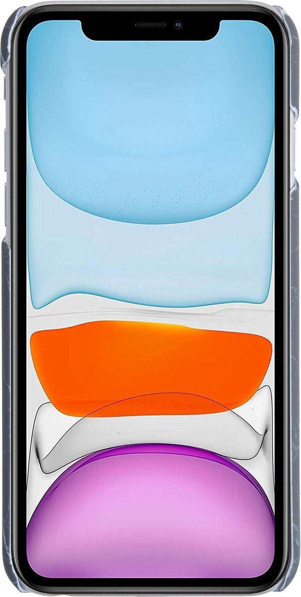 iPhone 11 Pro Max Hoesje Marmer - Zwart