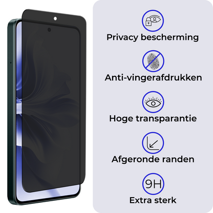 OPPO Reno 11F Screenprotector Privacy Tempered Glass