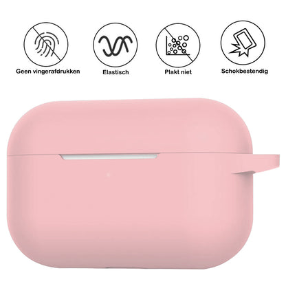 AirPods Pro 2 Hoesje Siliconen Krasbestendig - Lichtroze