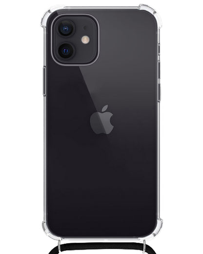 iPhone 12 Hoesje met Koord Backcover Shockproof - Transparant