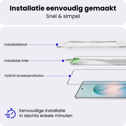Samsung S26 Ultra Screenprotector Flexibel Glas met Installatieframe