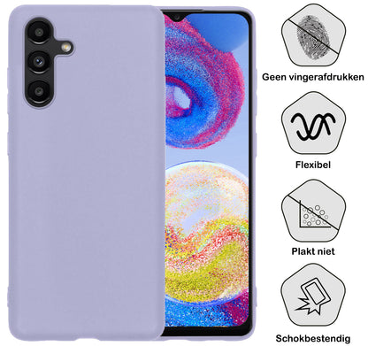 Samsung A04s Hoesje Siliconen Backcover Lichtgewicht - Lila