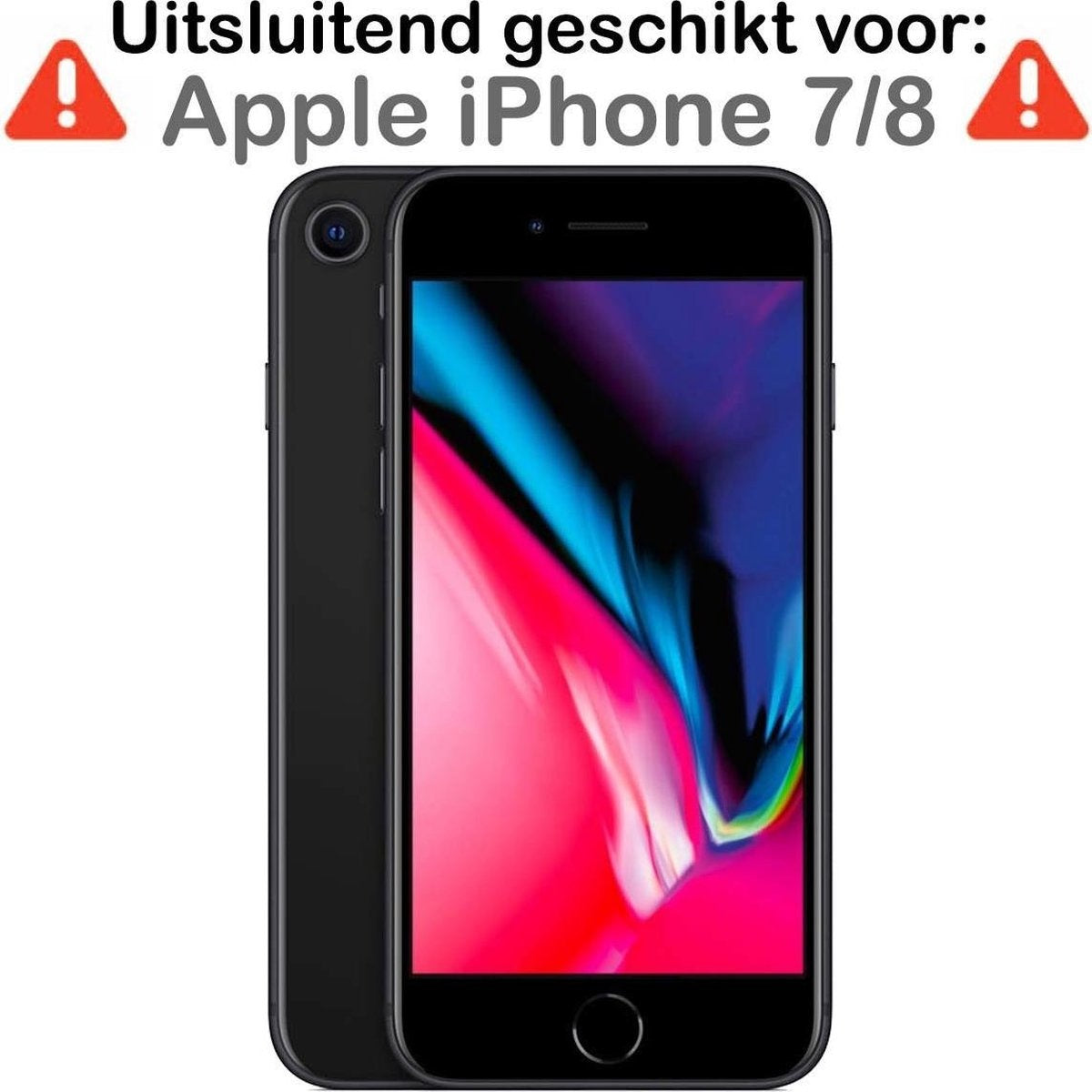 iPhone 7/8 Hoesje met Pasjeshouder Siliconen - Transparant